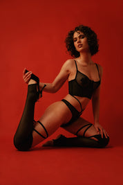 Toru & Naoko lingerie - Bea cut-out stockings set