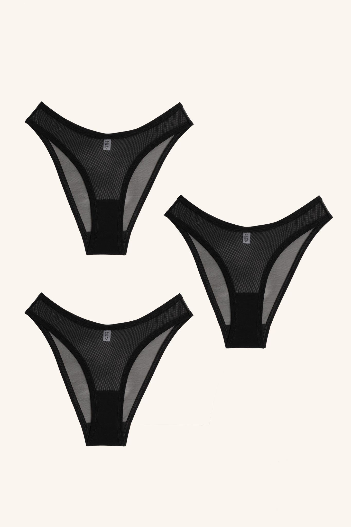 Toru & Naoko lingerie - 3x Kate high cut panties- mesh