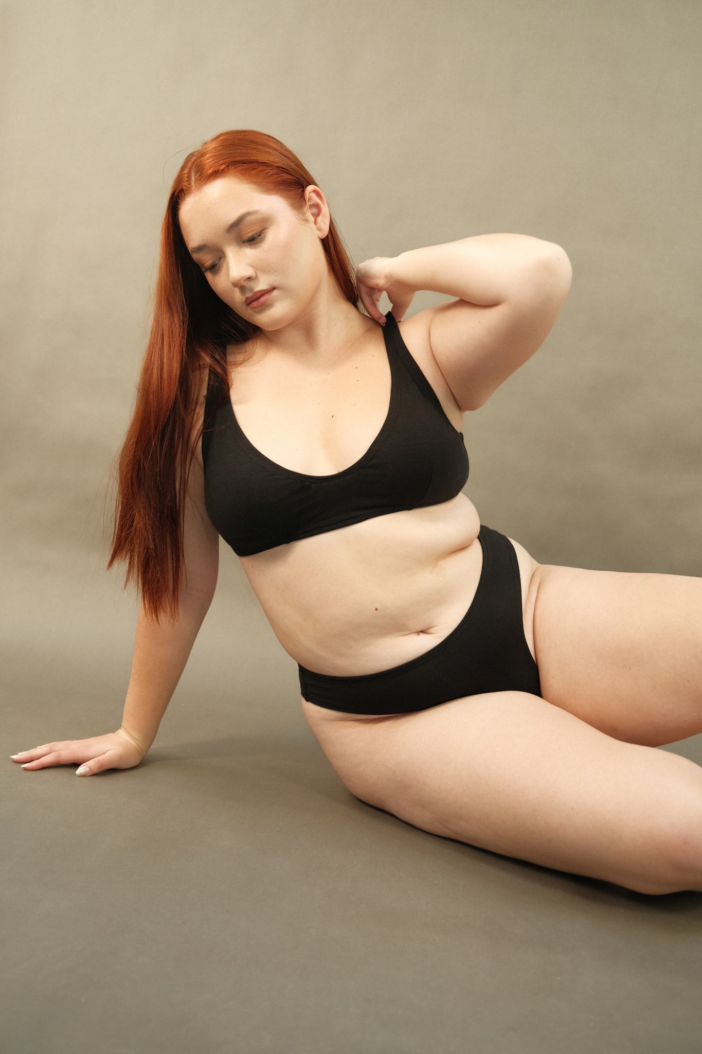 Toru & Naoko lingerie - Val cotton high cut panties- black