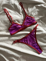 Toru & Naoko lingerie - Bowie triangle bralette- Vivid orchid