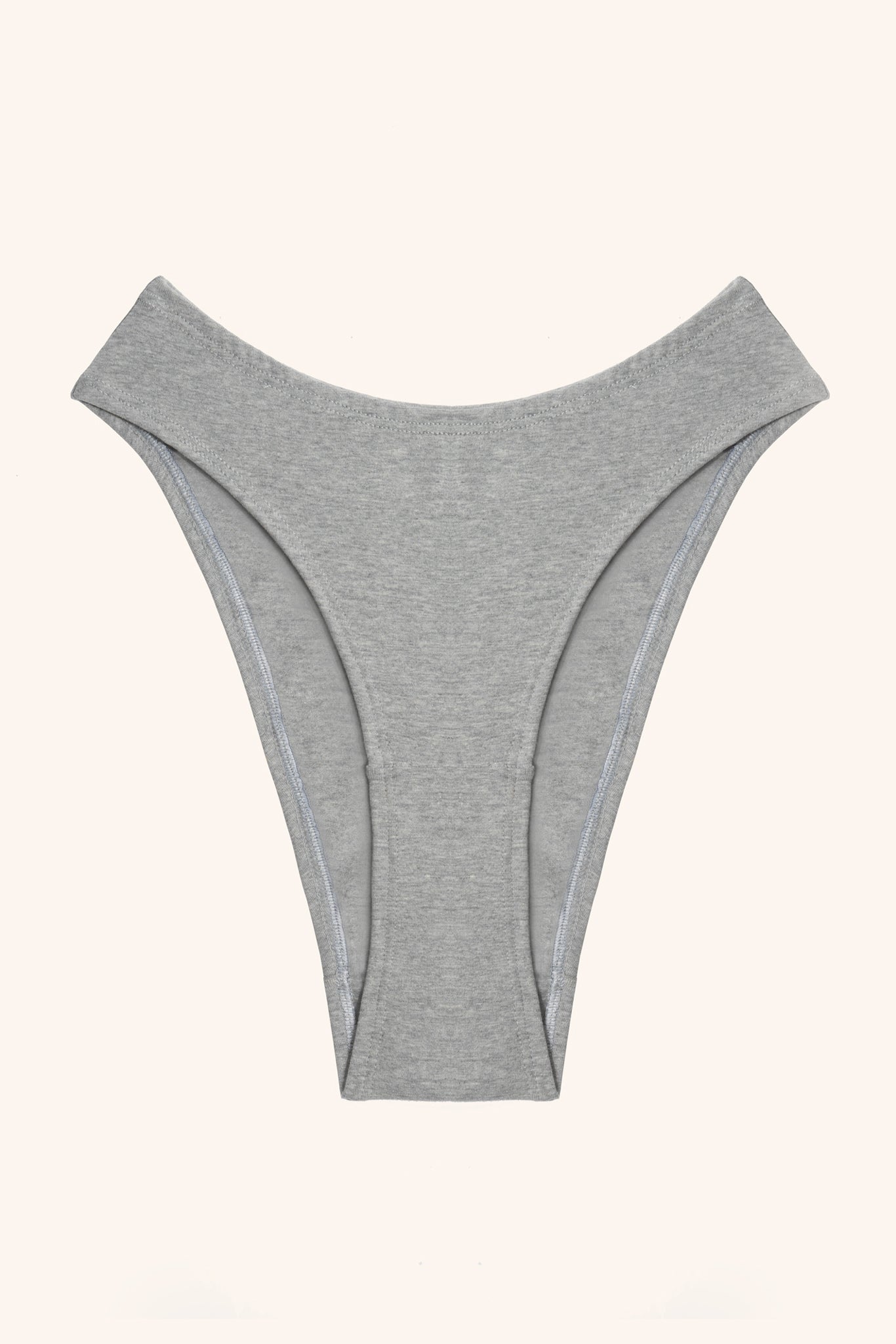 Val cotton high cut panties- grey