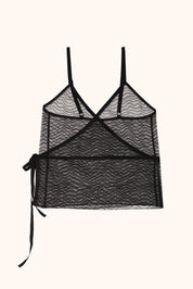 Alix wrap top -black