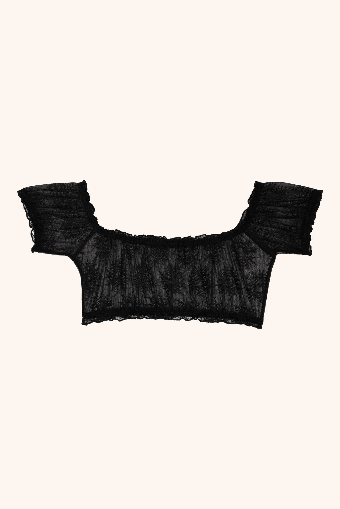 Amalia ruffle top - black