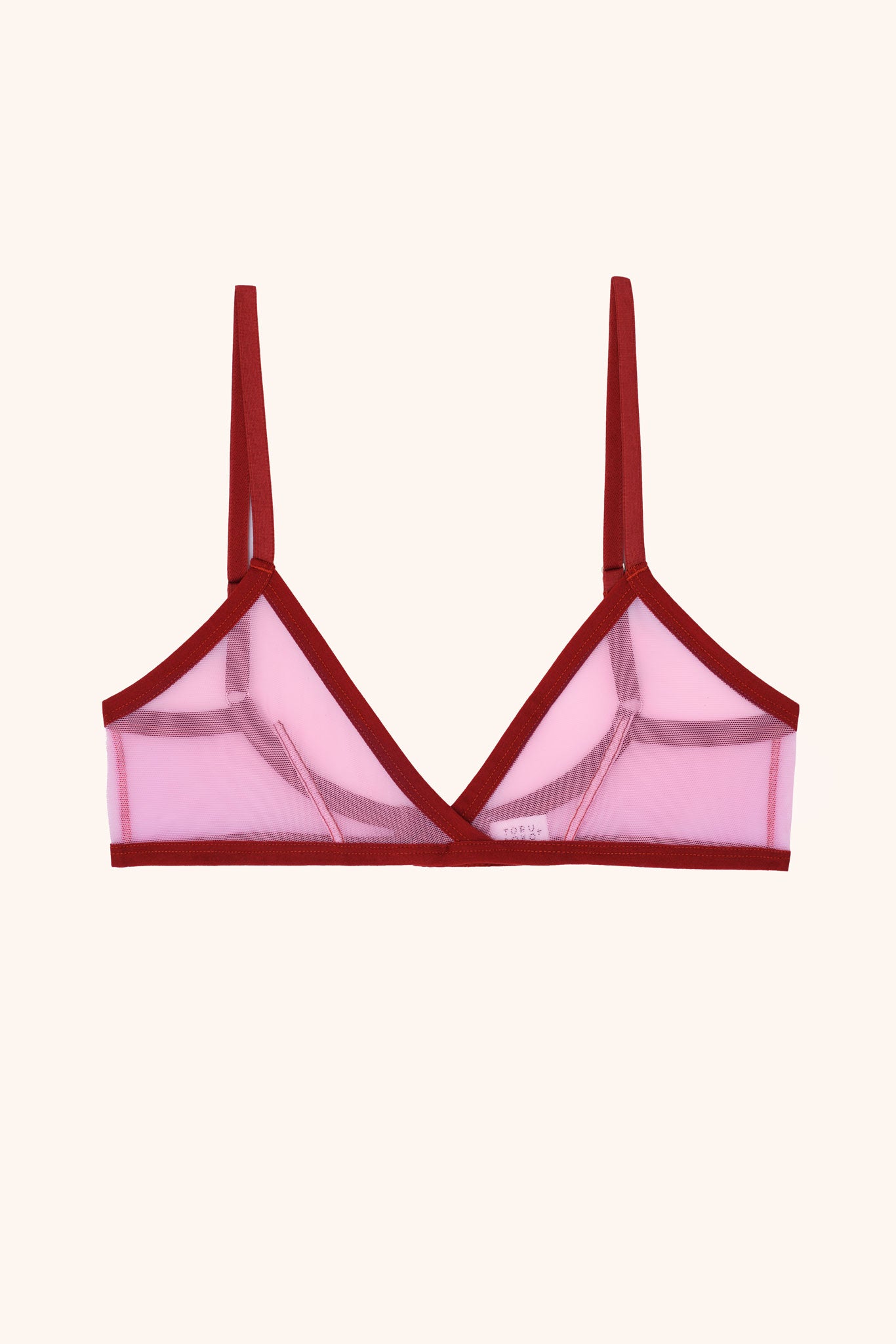 Bowie triangle bralette- Carnation pink