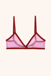 Bowie triangle bralette- Carnation pink