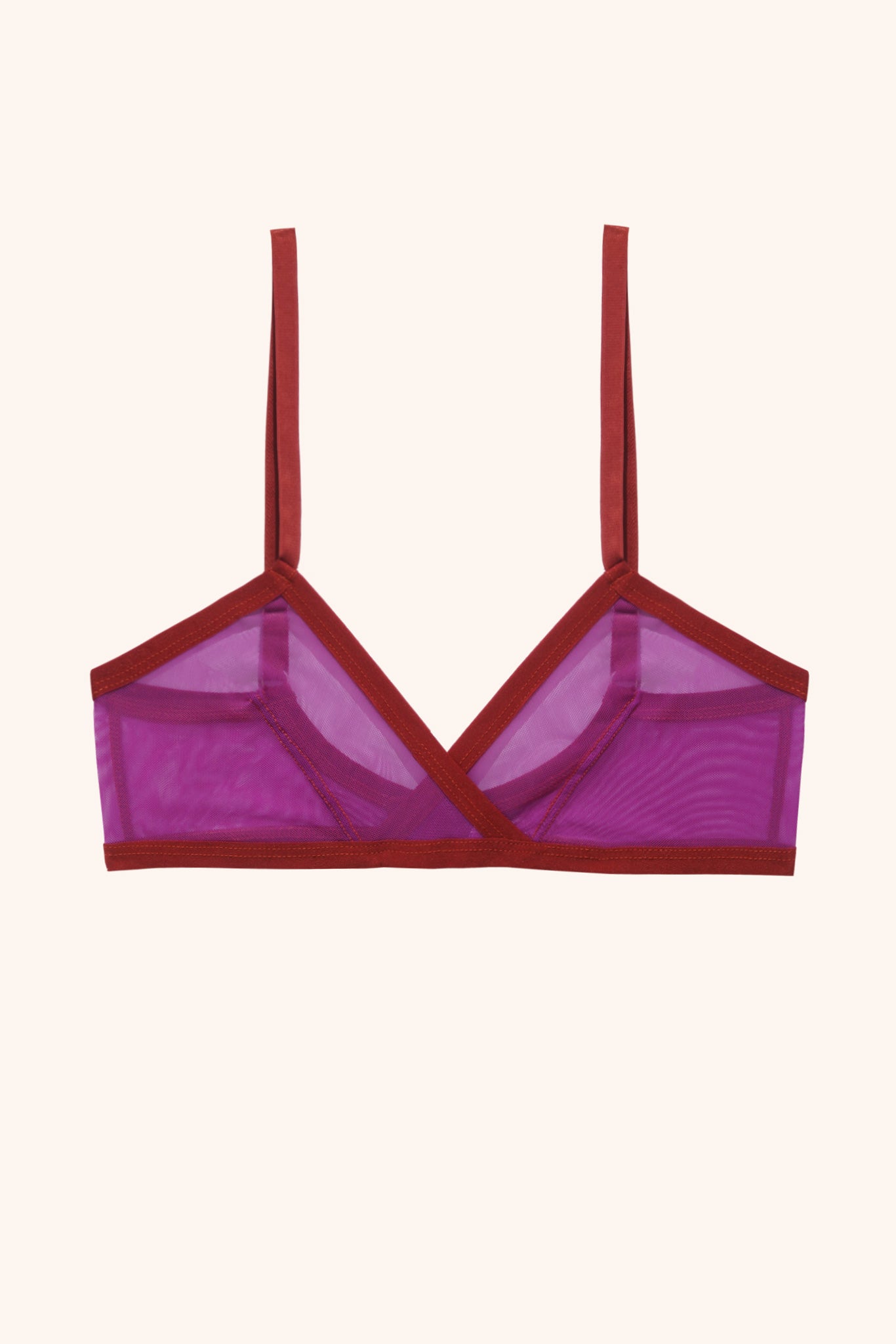 Toru & Naoko lingerie - Bowie triangle bralette- Vivid orchid