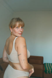 Alba cotton bralette - sand