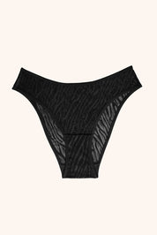 Grace zebra mesh high cut panties