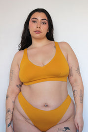 Alba cotton bralette - honey