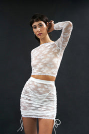 Debbie lace top - white