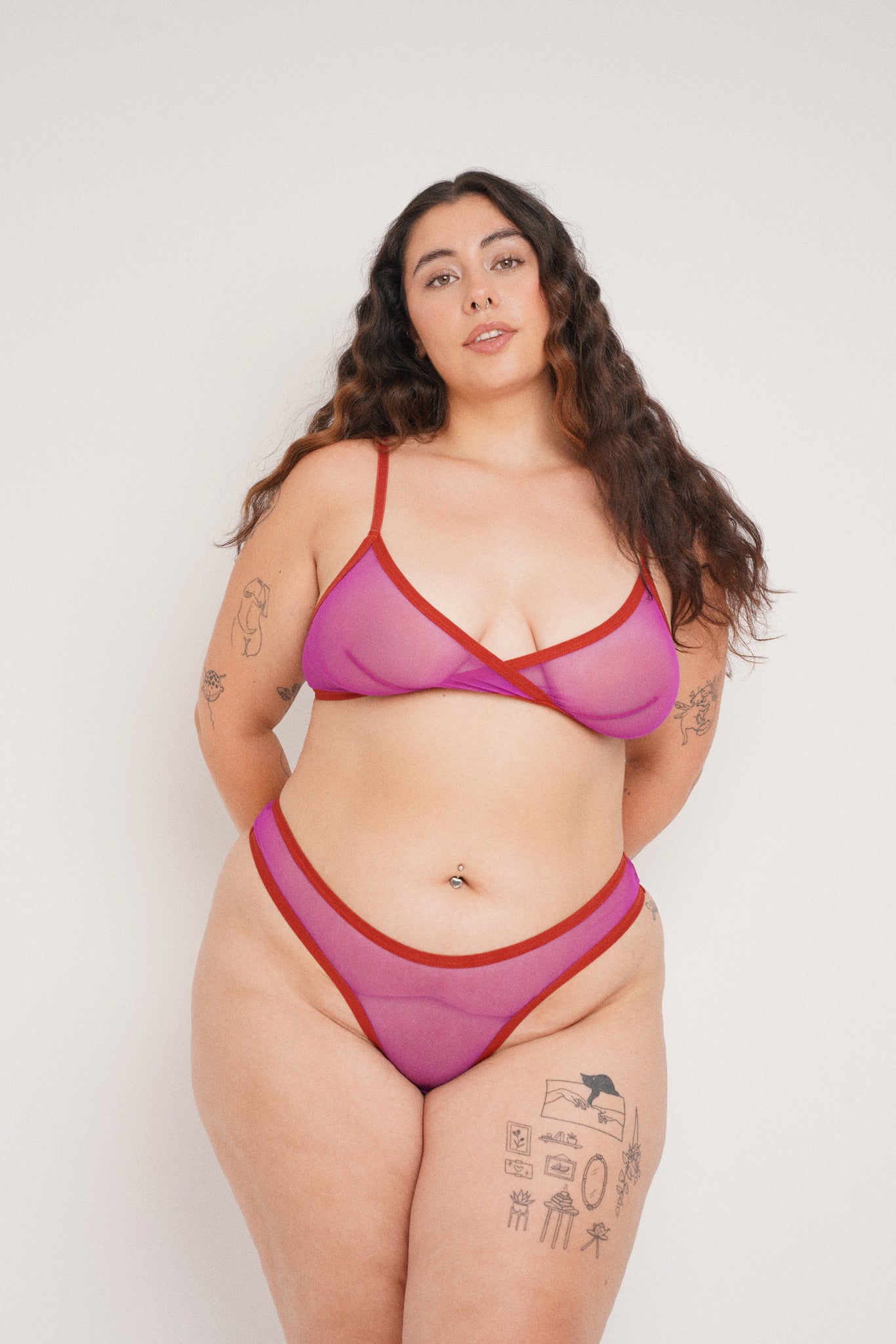 Kate high cut panties- vivid orchid