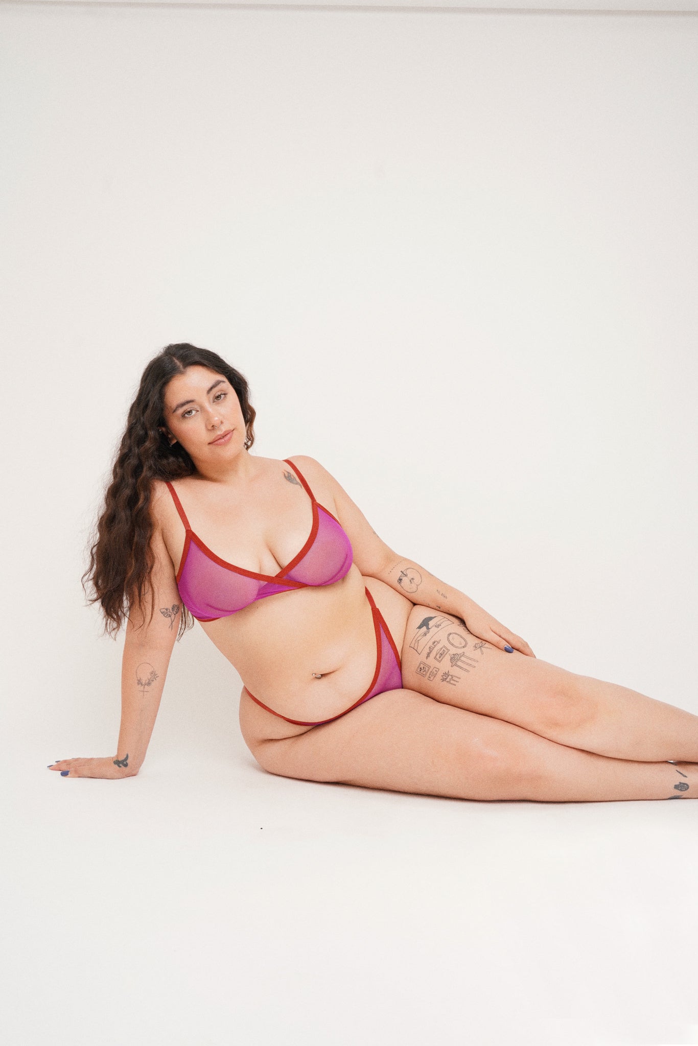 Bowie triangle bralette- Vivid orchid