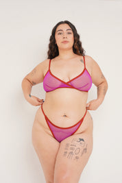 Kyla adjustable thong- Vivid Orchid