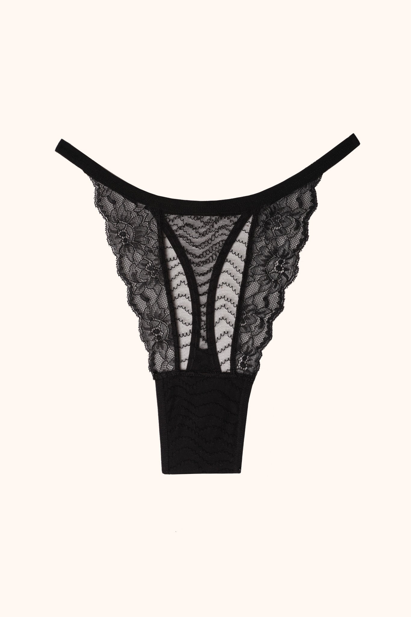 Nerina adjustable thong- black