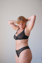 Grace zebra mesh high cut panties