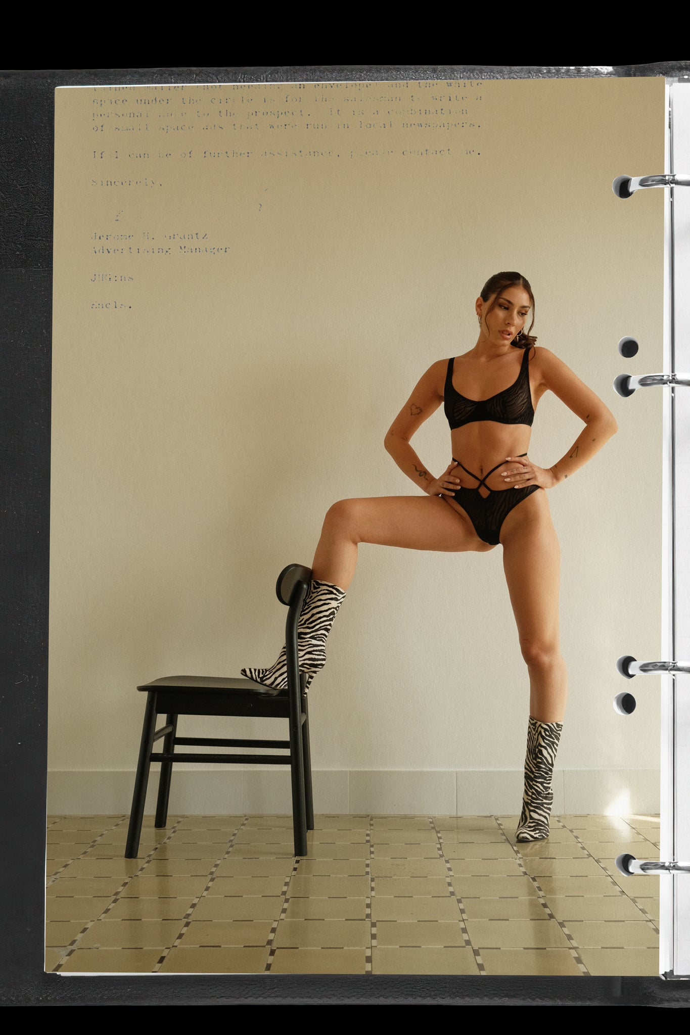 Stevie zebra mesh bra