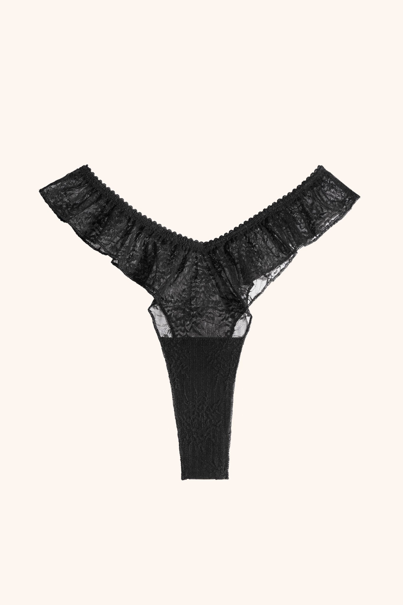Zoë flutter thong - black