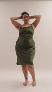 Gia Slip dress - olive