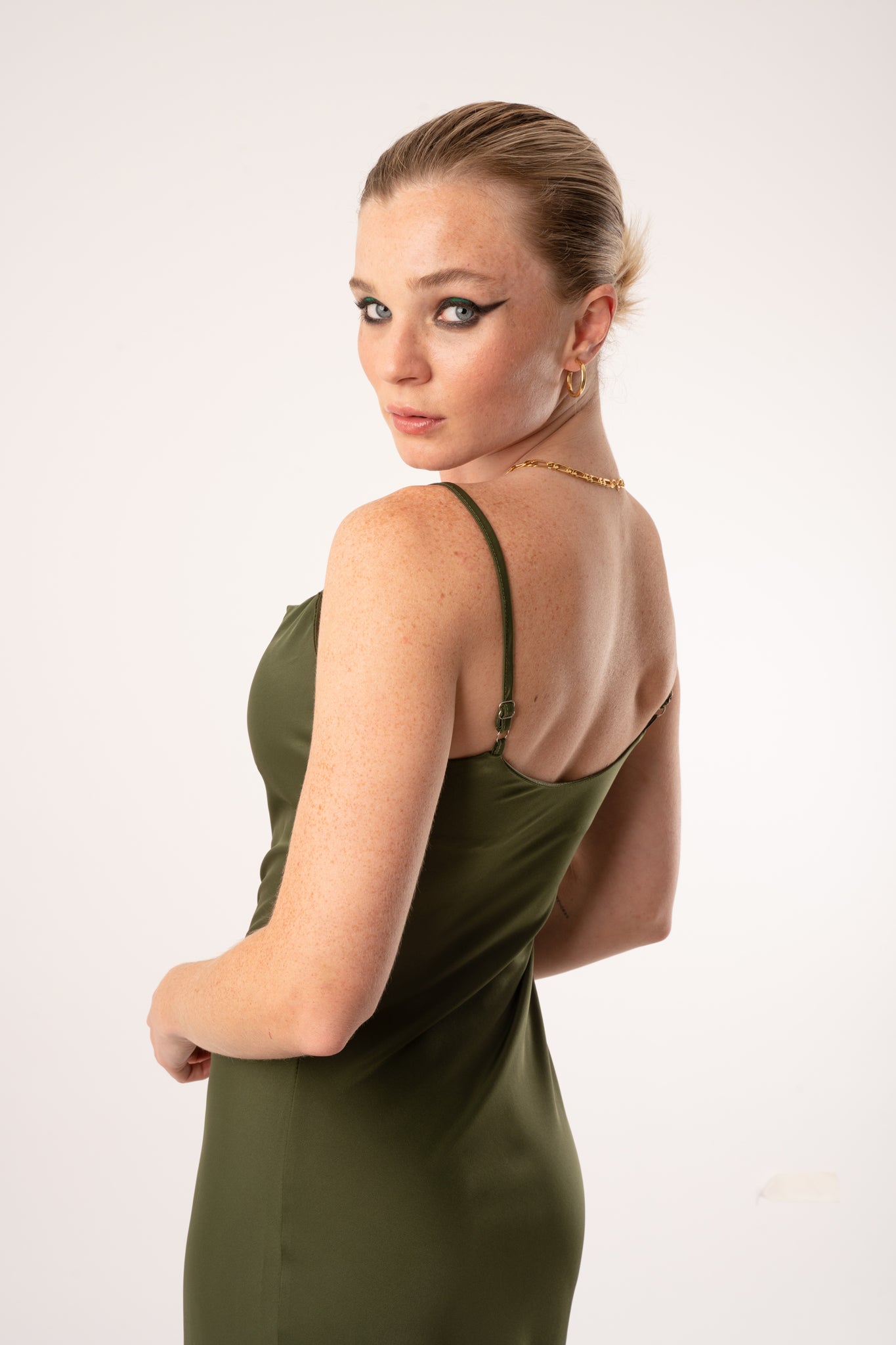 Toru & Naoko lingerie - Gia Slip dress - olive