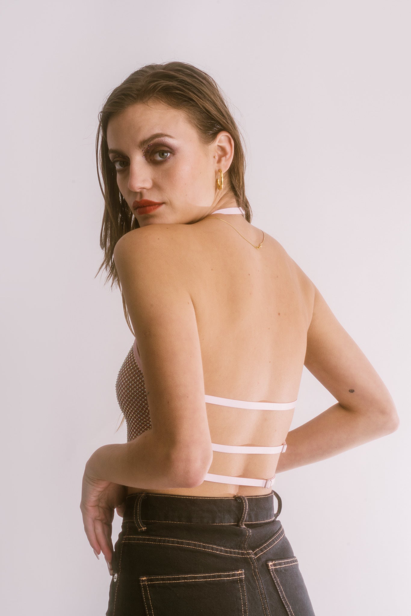 Toru & Naoko lingerie - Lux crystal top - pink