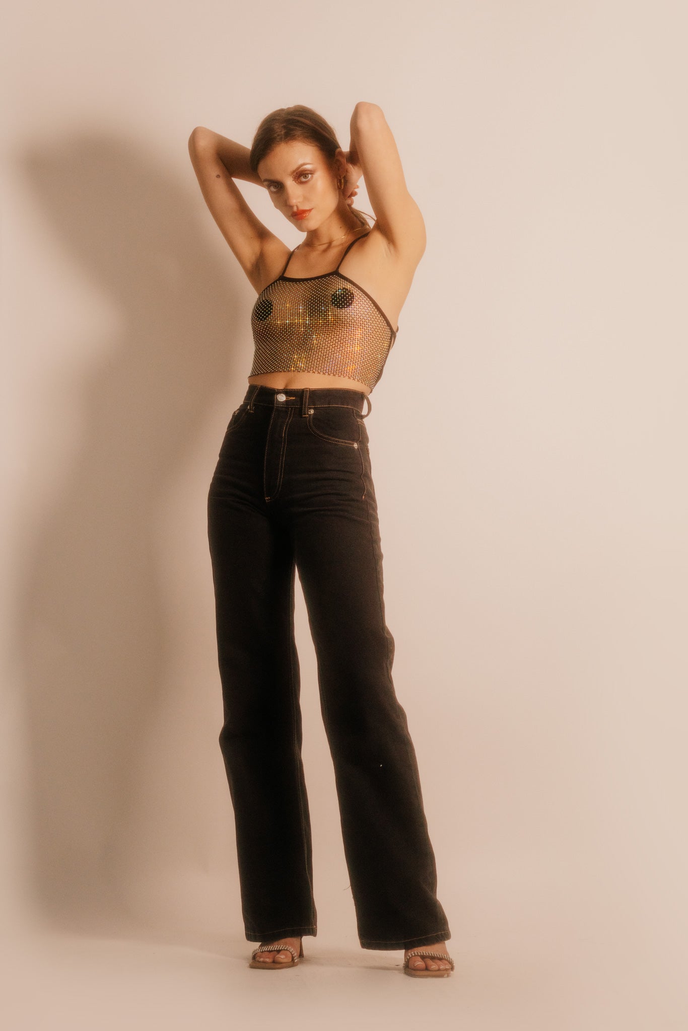 Toru & Naoko lingerie - Lux crystal top - black