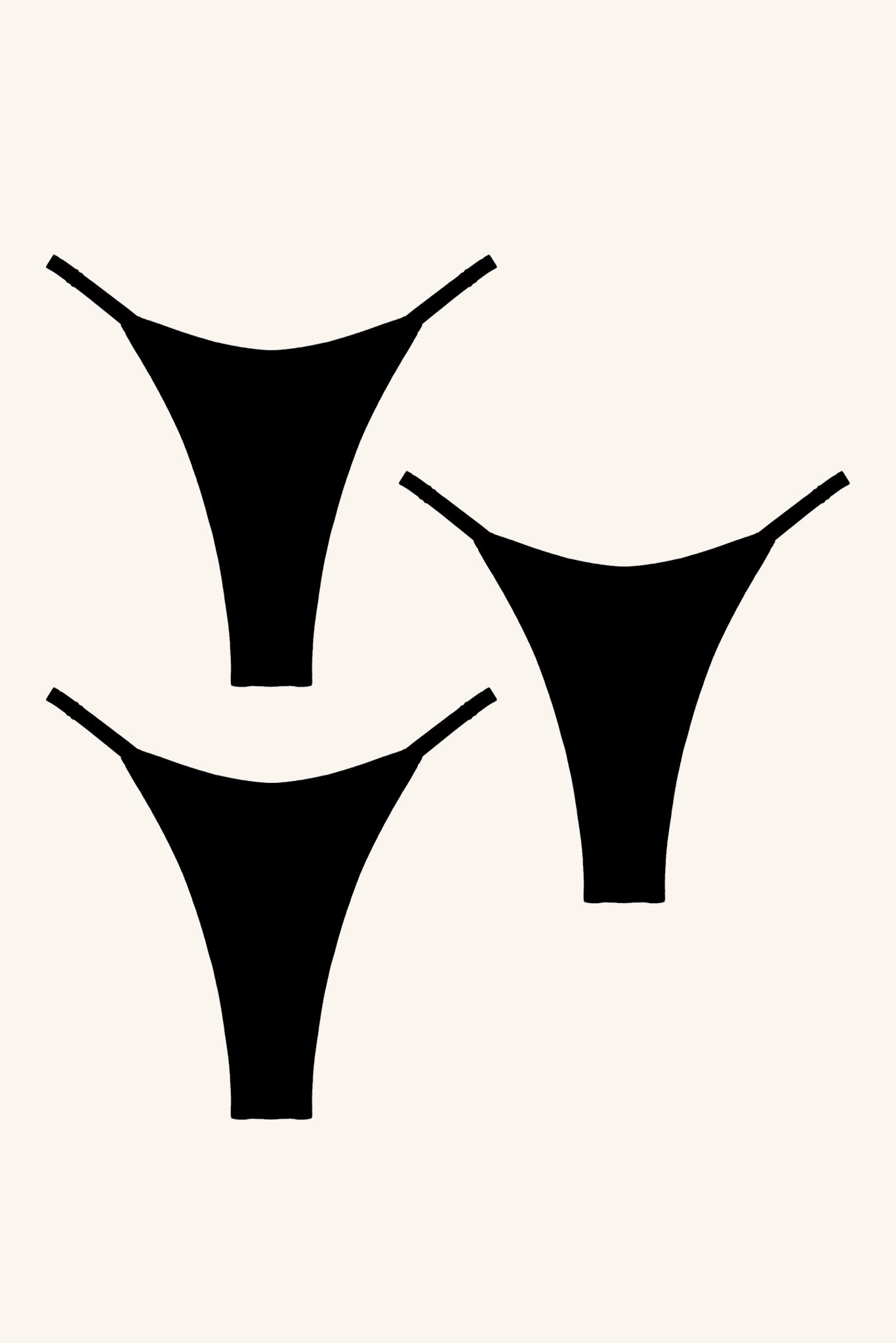 Toru & Naoko lingerie - 3x Kyla adjustable thong- modal