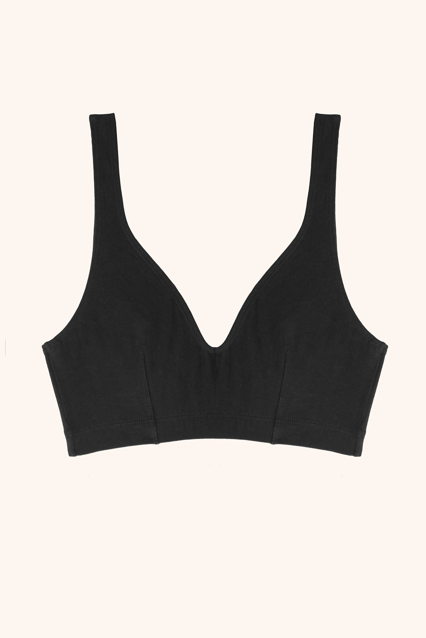 Alba cotton bralette - black