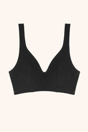 Alba cotton bralette - black