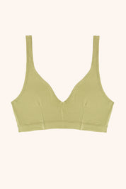 Alba cotton bralette - dancing green