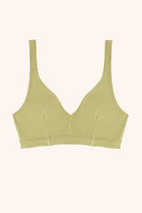 Alba cotton bralette - dancing green