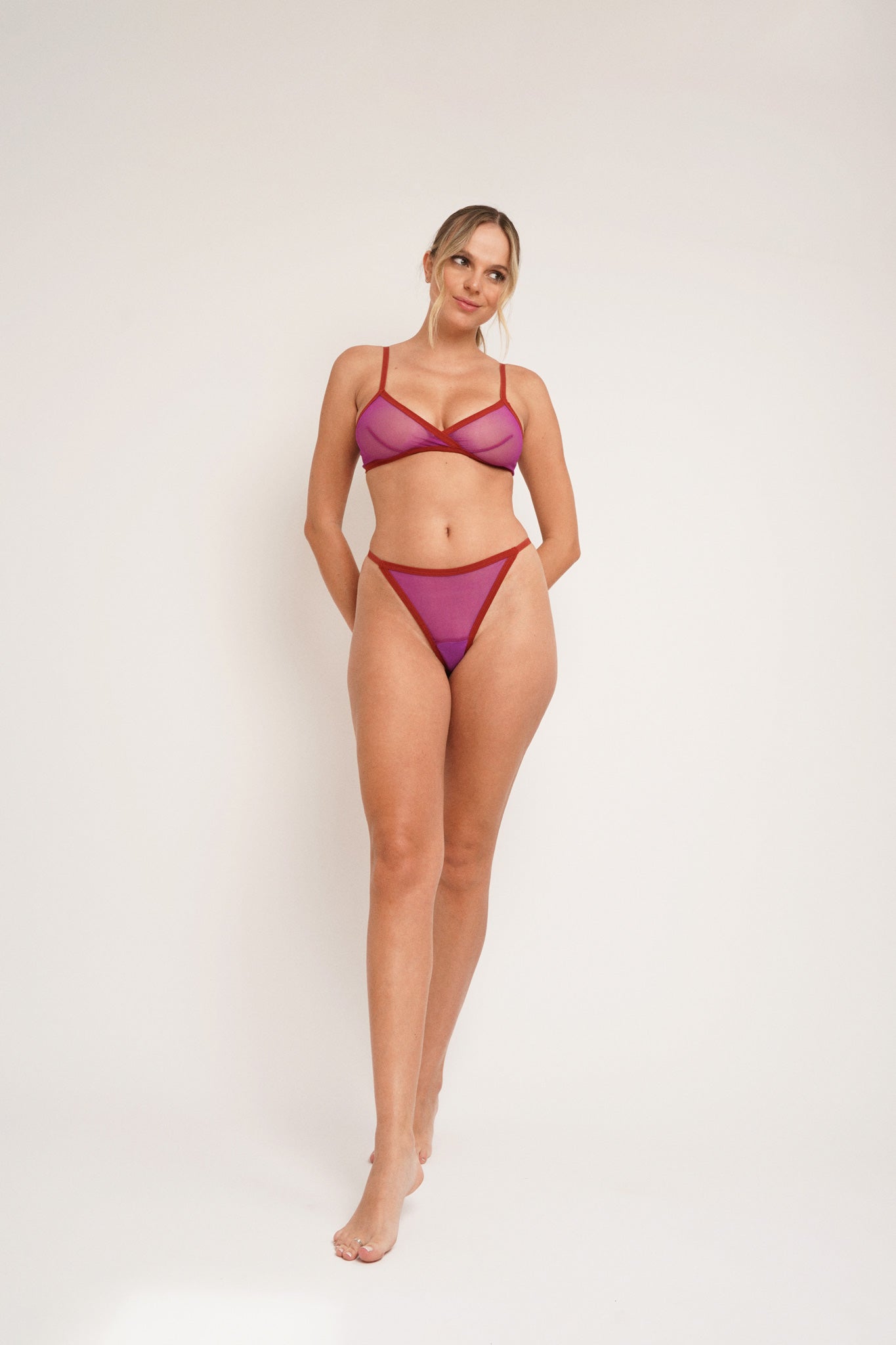 Kyla adjustable thong- Vivid Orchid