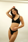 Toru & Naoko lingerie - Lexi cotton thong- black