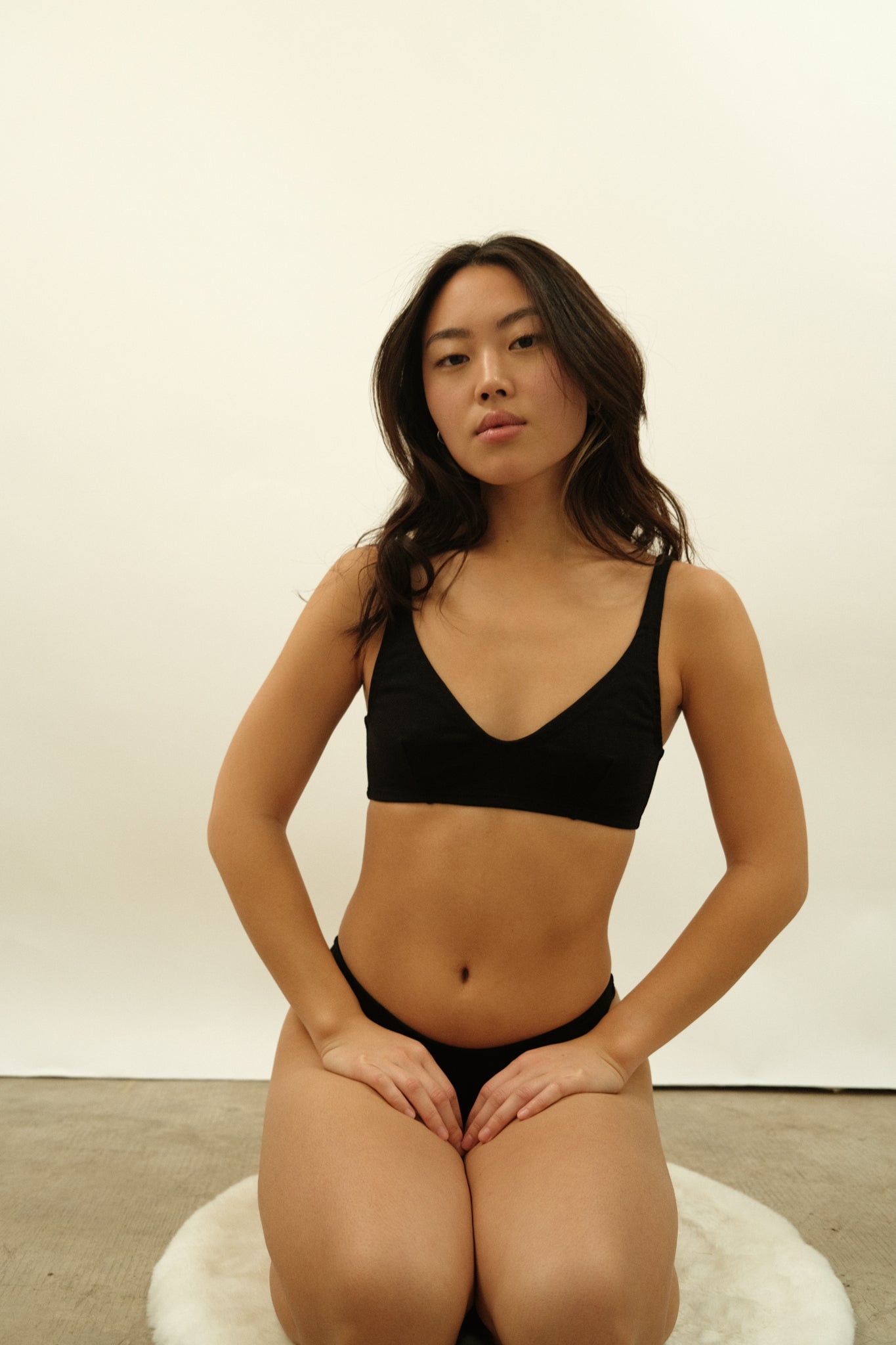 Toru & Naoko lingerie - Lexi cotton thong- black