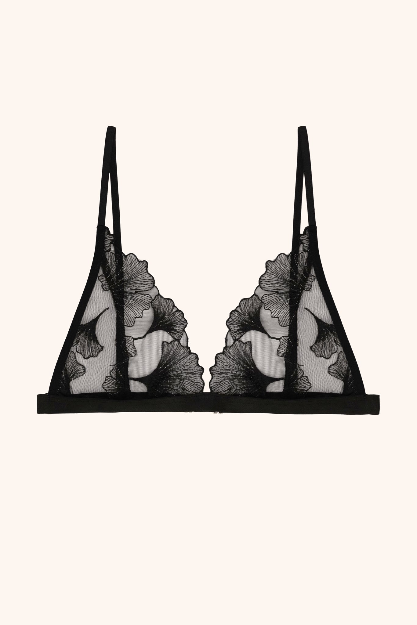 Ginkgo bralette - black