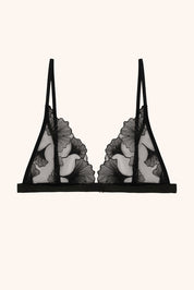 Ginkgo bralette - black