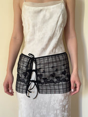Flora sheer over skirt- Black