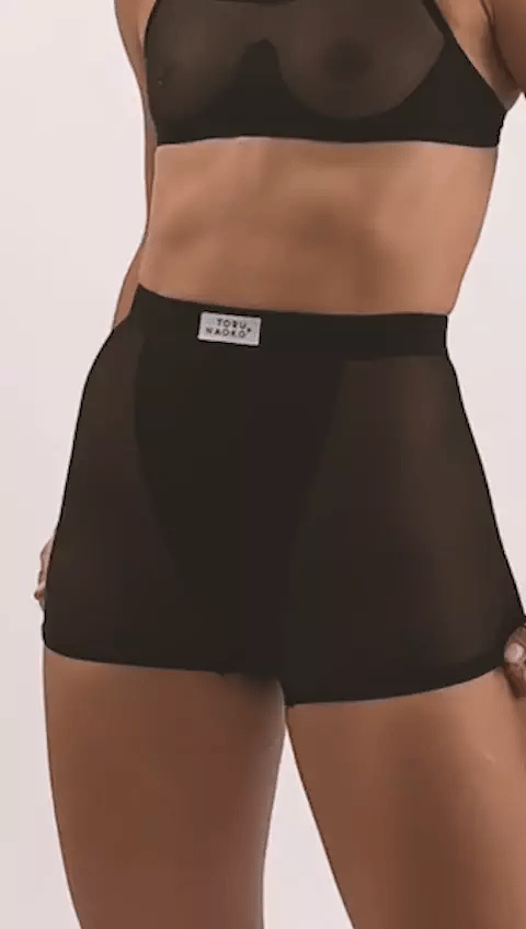 Toru & Naoko lingerie - Nico boxer shorts - mesh