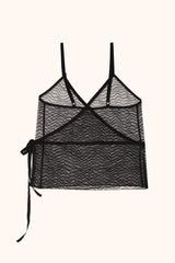Alix wrap top -black