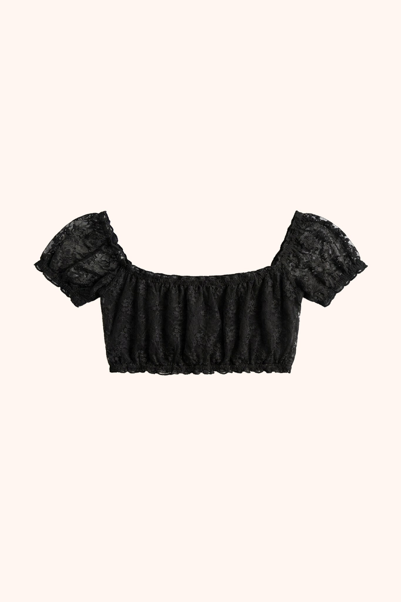 Amalia ruffle top - black