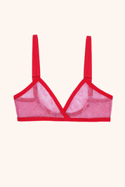 Bowie triangle bralette- Wildflower pink