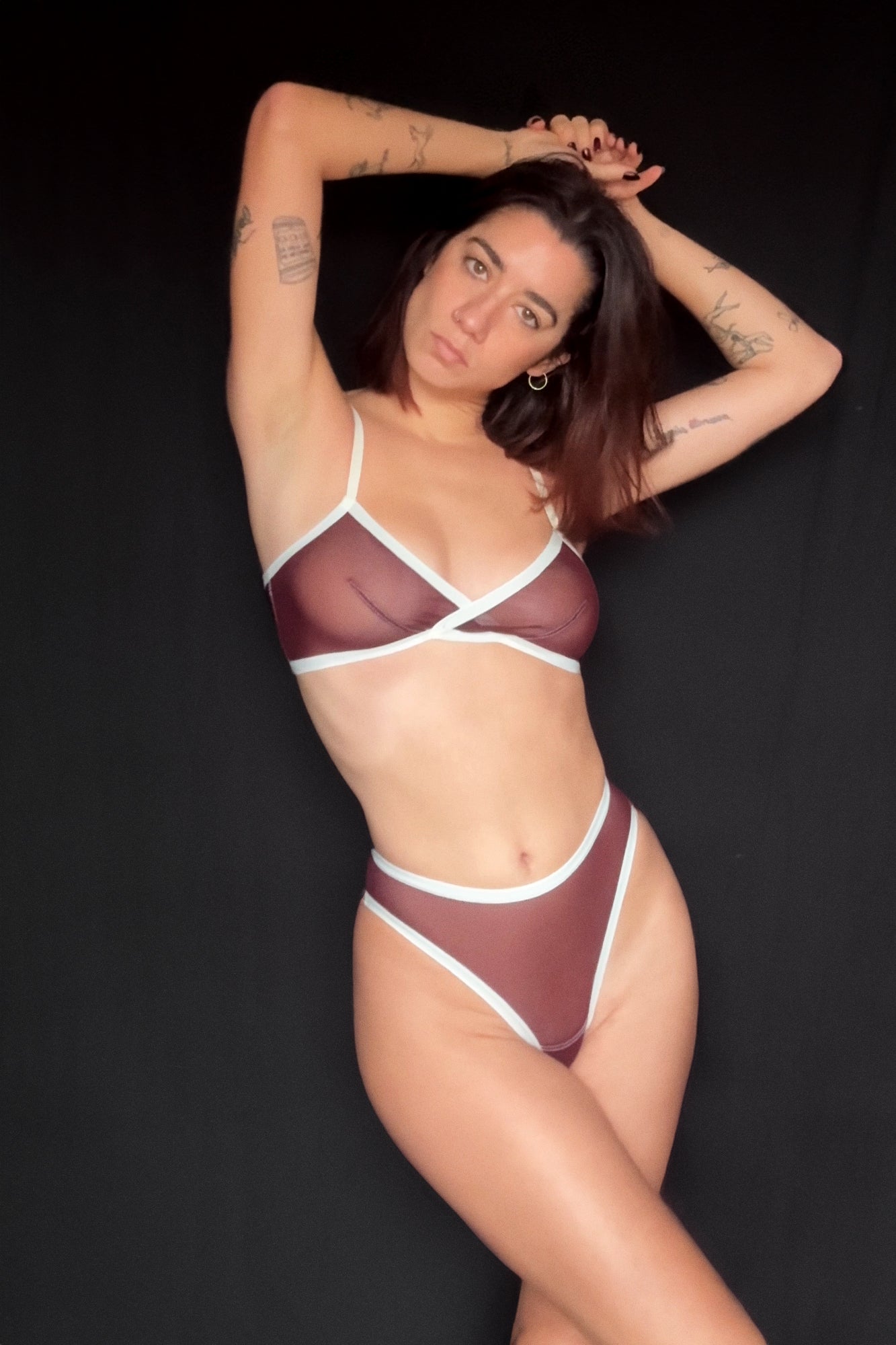 Bowie triangle bralette- Merlot