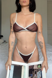 Kyla adjustable thong- Merlot