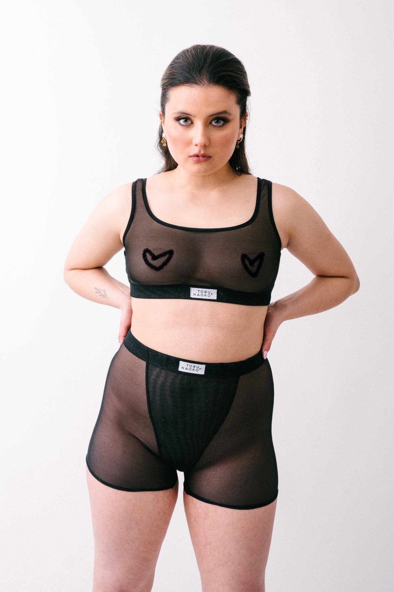 Toru & Naoko lingerie - Nico boxer shorts - with glitter