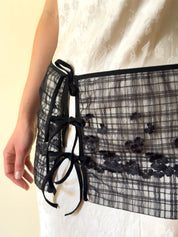 Flora sheer over skirt- Black