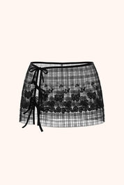 Flora sheer over skirt- Black
