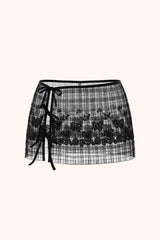 Flora sheer over skirt- Black