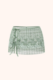 Flora sheer over skirt- Aquamarine