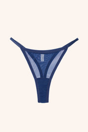 Toru & Naoko lingerie - Kyla adjustable thong- blue mesh
