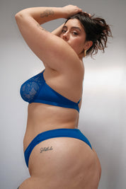 Toru & Naoko lingerie - Willow thong - blue