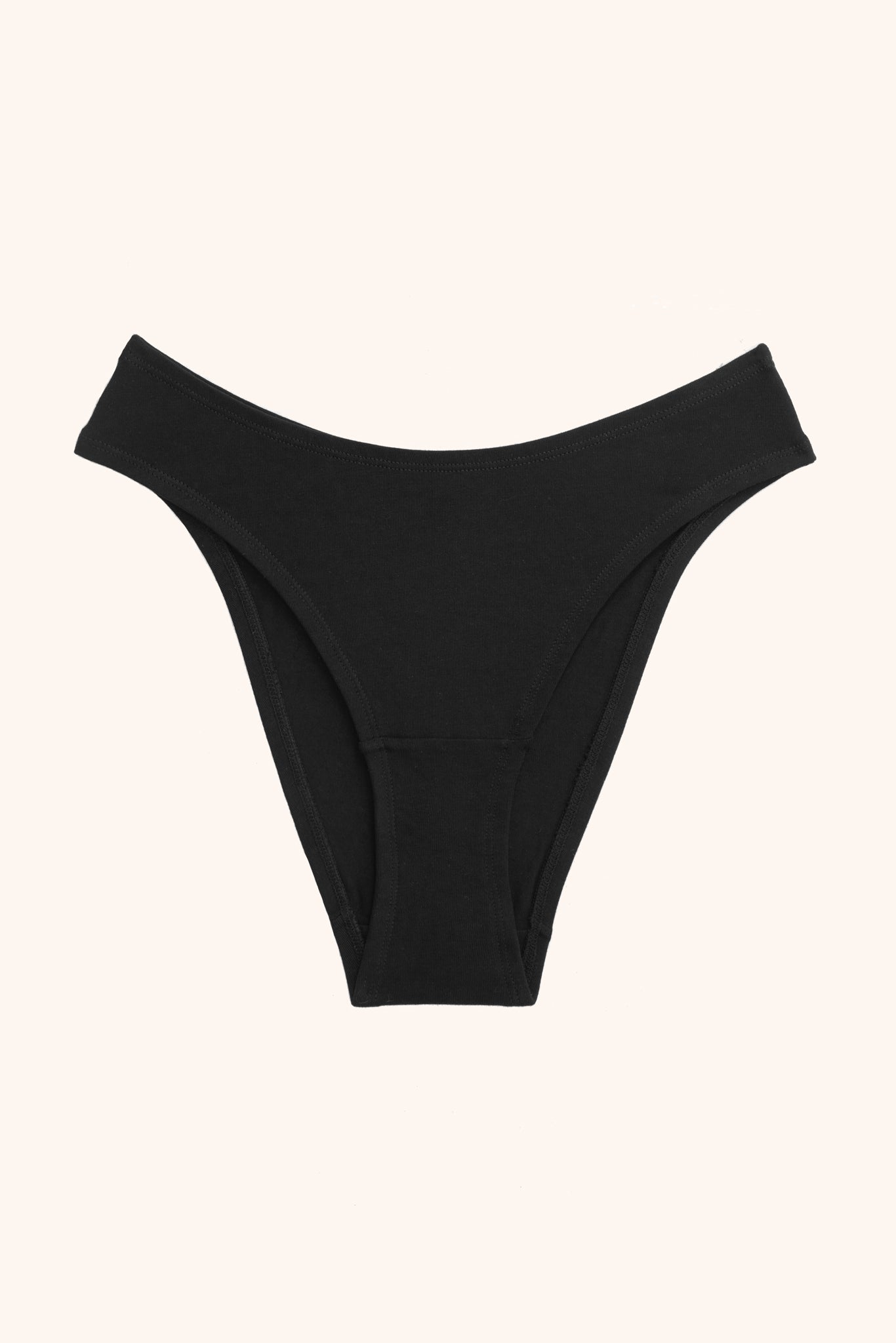 Meryl cotton high cut panties- black